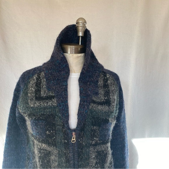 Wilfred by Aritzia XS-M zip front chunky blue/ grey cardigan/jacket - Picture 8 of 10
